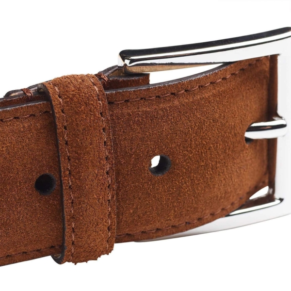 Crockett & Jones Bälte - Tobacco Suede - Bild 2