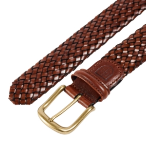 Crockett & Jones Bälte - Dark Brown Woven Calf