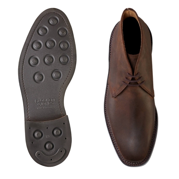 Crockett & Jones Molton – Dark Brown Rough-out-Suede - Bild 2