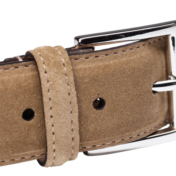 Crockett & Jones Bälte - Khaki Suede - Bild 2