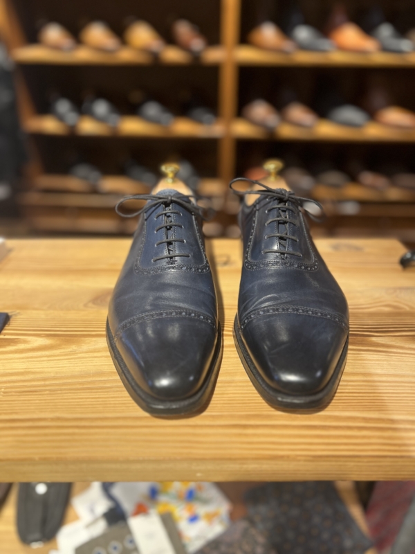 Crockett & Jones Westbourne, Pre-owned - Navy Burnished Calf