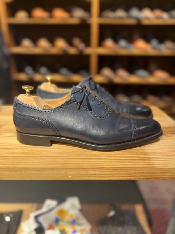 Crockett & Jones Westbourne, Pre-owned - Navy Burnished Calf - Bild 2